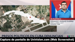 La cadena Univisión divulgó en su noticiero las denuncias de Fernando Vázquez Guerra.