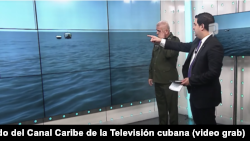 Humberto López y el segundo jefe del Órgano Especializado de la Dirección General de Investigación Criminal del Ministerio del Interior, Víctor Álvarez Valle, ofrecieron su versión del hundimiento de Bahía Honda.