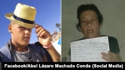 Abel Lázaro Machado Conde y su madre, Beatriz Conde Mesa. (Fotos tomadas de Facebook)