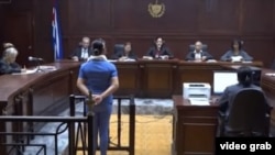 Uno de los acusados comparece ante el tribunal. (Captura de video/Canal Caribe)