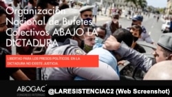 Portada de la Organización Nacional de Bufetes Colectivos de Cuba, hackeada este domingo. 