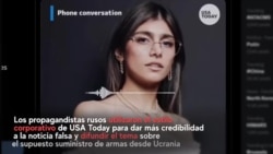 Falso: La ex actriz porno Mia Khalifa agradece a Ucrania su ayuda militar a Hamás