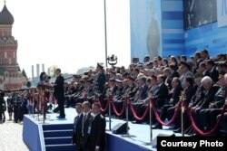 Raúl Castro en la Plaza Roja