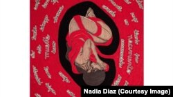 Una de las obras de la exposición “La línea de la vida”, de la artista plástica cubana Nadia Díaz