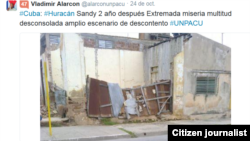 Reporta Cuba dos años después de Sandy. Foto: @alarconunpacu.