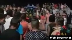 Protesta en el malecón de Baracoa, Guantánamo, el pasado 15 de julio. (Captura de video/OCDH)