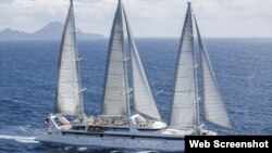 Velero insignia Le Ponant, de la empresa de cruceros de lujo Ponant.