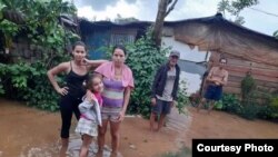 Inundaciones afectan barrio de la localidad matancera de Carlos Rojas. (Foto; Cortesía de Ania Zamora)