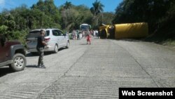 Omnibus accidentado en municipio Bartolomé Maso, Granma.