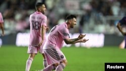 Messi celebra un gol ante el Charlotte FC.