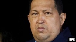 El presidente de Venezuela, Hugo Chávez, en Cuba.