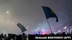 Protestas en Kazajistán, el 4 de enero de 2022. (AFP/Abduaziz MADYAROV).