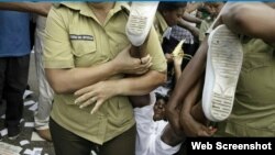 Fotos de arrestos a damas de blanco y activistas en Cuba, el domingo 20 de marzo de 2016 (Archivo).