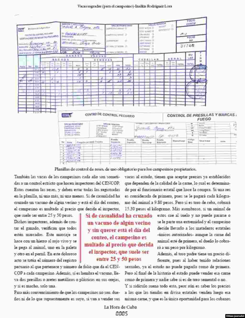 La Hora de Cuba en su séptima edición Algunas de sus páginas