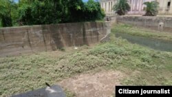 Escasas precipitaciones y la contaminación afectan el río Ariguanabo.