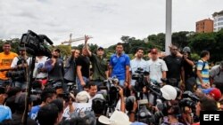 Henrique Capriles durante una manifestación, martes 7 de junio del 2016, en la ciudad de Caracas (Venezuela).