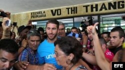 Así fue la visita del futbolista Sergio Ramos a Cuba 