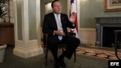 El presidente de Panamá Juan Carlos Varela. 