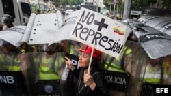 Manifestación opositora en Venezuela.