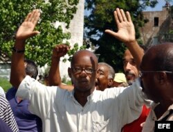 Un acto de repudio en La Habana contra Manuel Cuesta Morúa. Foto Archivo.