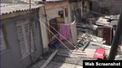 Vivienda de Mercedes Naranjo, una de las madres que ocupó la fábrica en Luyanó. (Captura de video/ADNCuba)