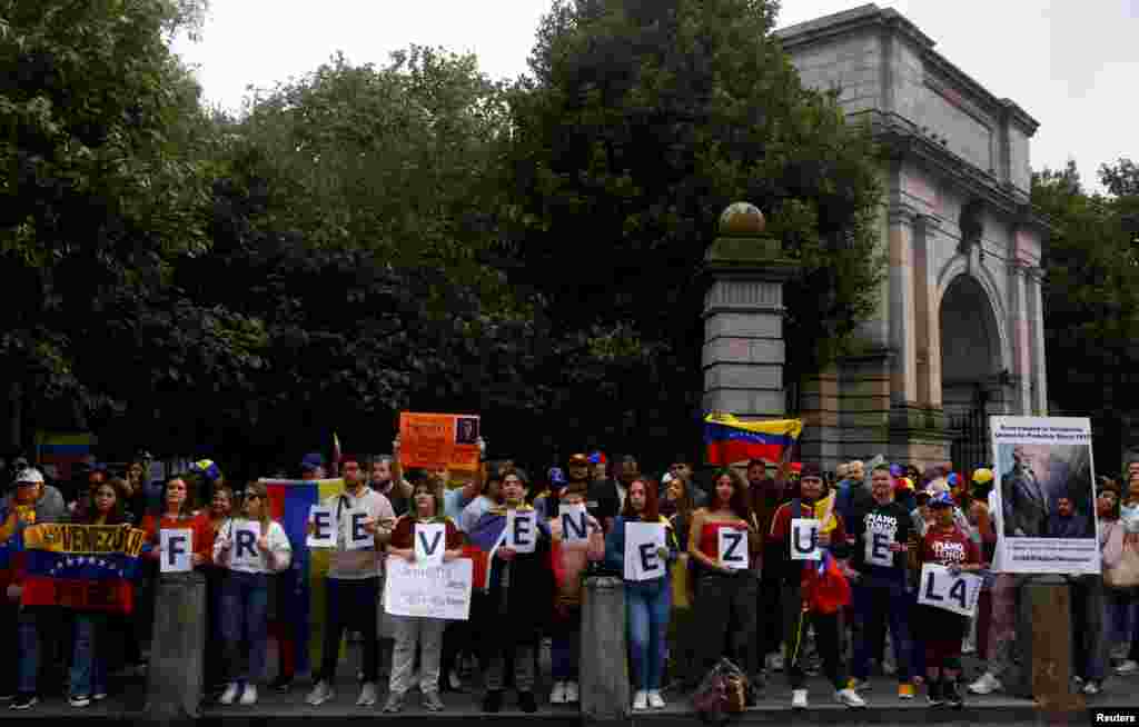 Los manifestantes en Dublin