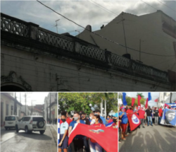 Acto de repudio frente al Arzobispado de Camagüey.