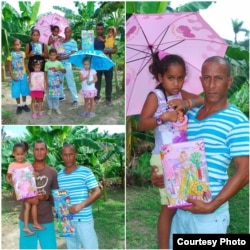 Entrega de juguetes a niños en Baracoa como parte de las ayudas del Proyecto Juan Pablo II