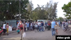 Vista del Mercado "El Hueco", donde ocurrió el incidente.