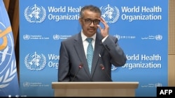 Tedros Adhanom, director de la OMS, durante la conferencia virtual de la organización (Foto: AFP/OMS).