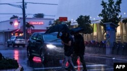 Miami bajo las lluvias de Eta.