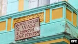 Vista exterior de una vivienda en venta en La Habana, Cuba.