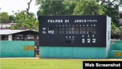 Estadio Palmar de Junco, en Matanzas, Cuba.