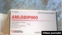 Reporta Cuba. Medicamento para la hipertensión arterial: en falta. Foto: Daniel Domínguez.