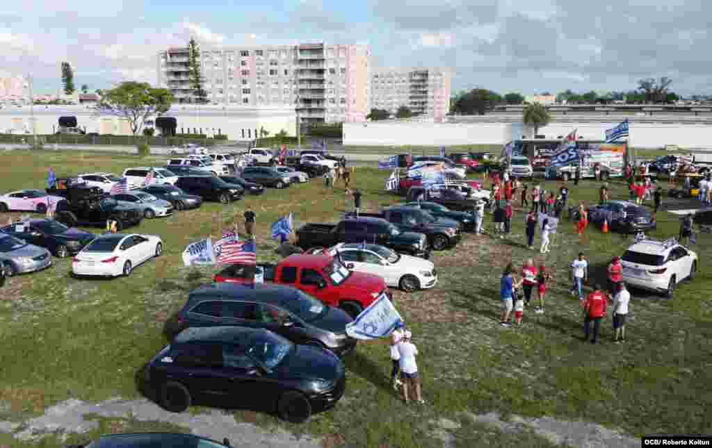 Apoyo de la Comunidad Jud&#237;a al Presidente Donald Trump en North Miami.