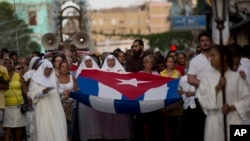 Procesión de la Virgen de la Caridad el 8 de septiembre de 2019. AP Photo/Ismael Francisco