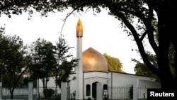 Vista de la Al Noor mezquita en Christchurch tomada en 2014. 