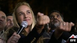  La esposa del dirigente opositor venezolano Leopoldo López, Lilian Tintori.