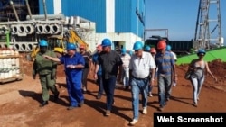 Miguel Díaz-Canel visita la termoeléctrica Antonio Guiteras, en Matanzas. (Archivo)