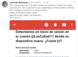 Alerta de Twitter ante intento de hackeo