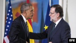 Rajoy y Obama, tras la reunión en el Palacio de la Moncloa. EFE