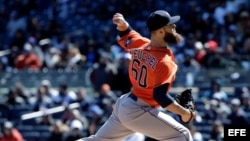 El lanzador de los Astros Dallas Keuchel.