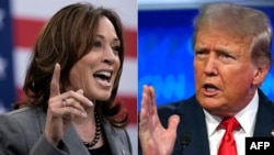 La vicepresidenta y candidata presidencial demócrata, Kamala Harris y el expresidente estadounidense y candidato presidencial republicano Donald Trump. Fotos Brendan Smialowski y Andrew Caballero-Reynolds/ AFP