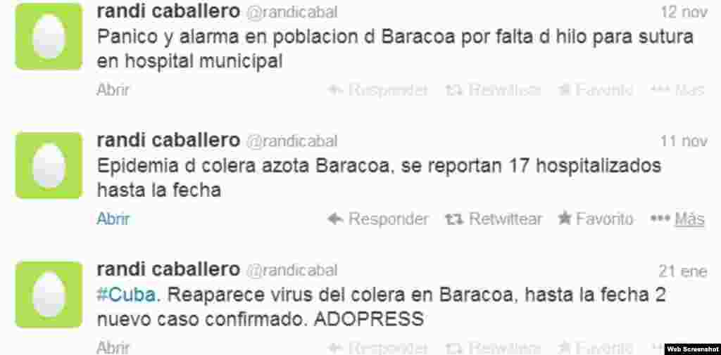 En Baracoa el periodista independiente Randi Caballero expone informes sobre la situación de la salud en la localidad.