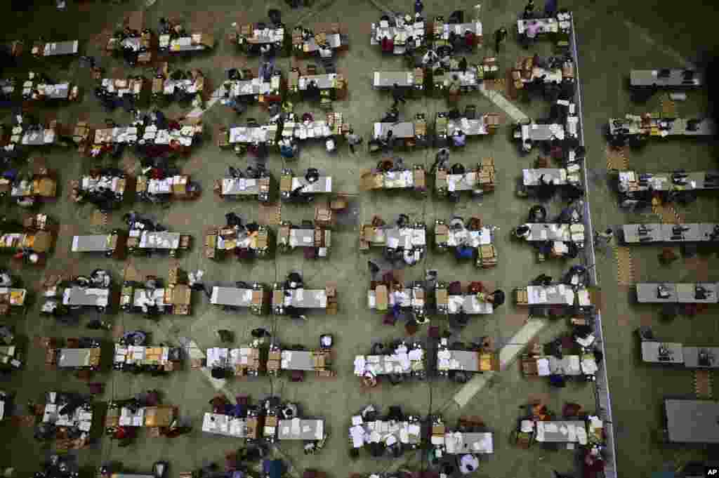 Elecciones en Estados Unidos 2020. Un centro de votaci&#243;n en Puerto Rico. AP Photo/Carlos Giusti