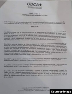 Resolución 5 de la ODCA, 2019.