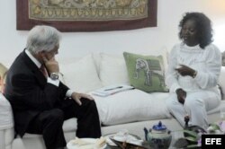 Sebastián Piñera se reunió con la líder de las Damas de Blanco, Berta Soler.