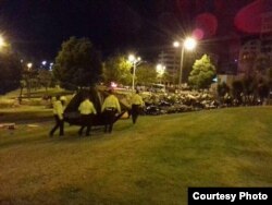 Acciones de la Policía Nacional en Quito contra los cubanos en el Parque El arbolito.