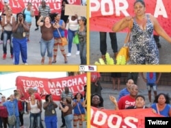 Brigadas de respuesta rápida, compuesta por seguidores del régimen cubano, acosan a Damas de Blanco. (Foto: Angel Moya)