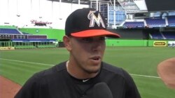 José Fernández lanzador cubano de los Marlins recibe elogios en su debut